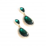 Jolie Emerald Teardrop Earrings 